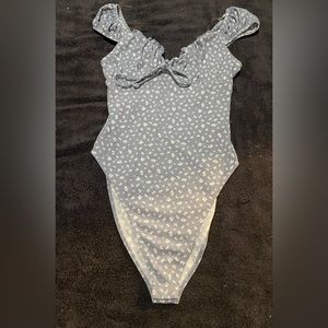 Wild Fable Blue Floral Bodysuit